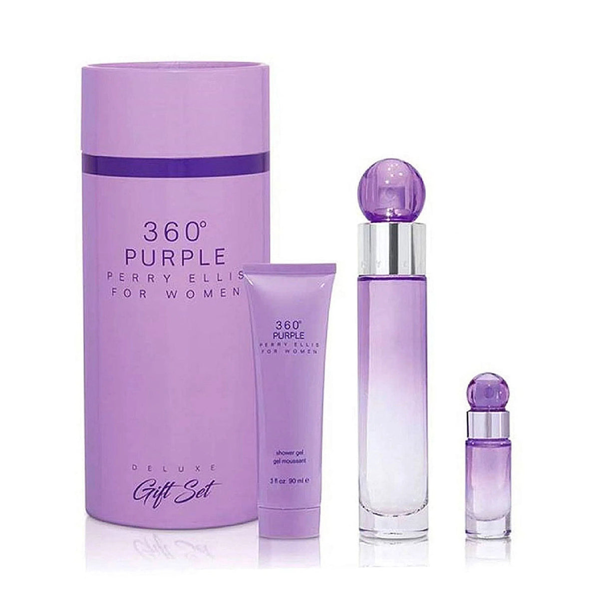 Estuche Perry Ellis 360 Purple EDP (W) / 3 Pc SP 100 ml; SG 90 ml; mini - 2 - Privé Perfumes Honduras
