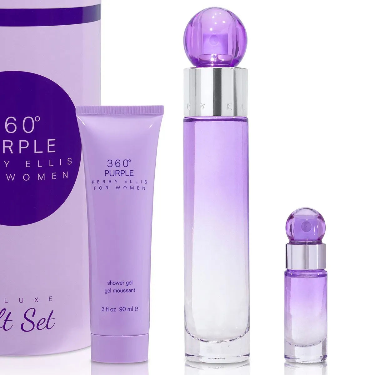Estuche Perry Ellis 360 Purple EDP (W) / 3 Pc SP 100 ml; SG 90 ml; mini - 4 - Privé Perfumes Honduras