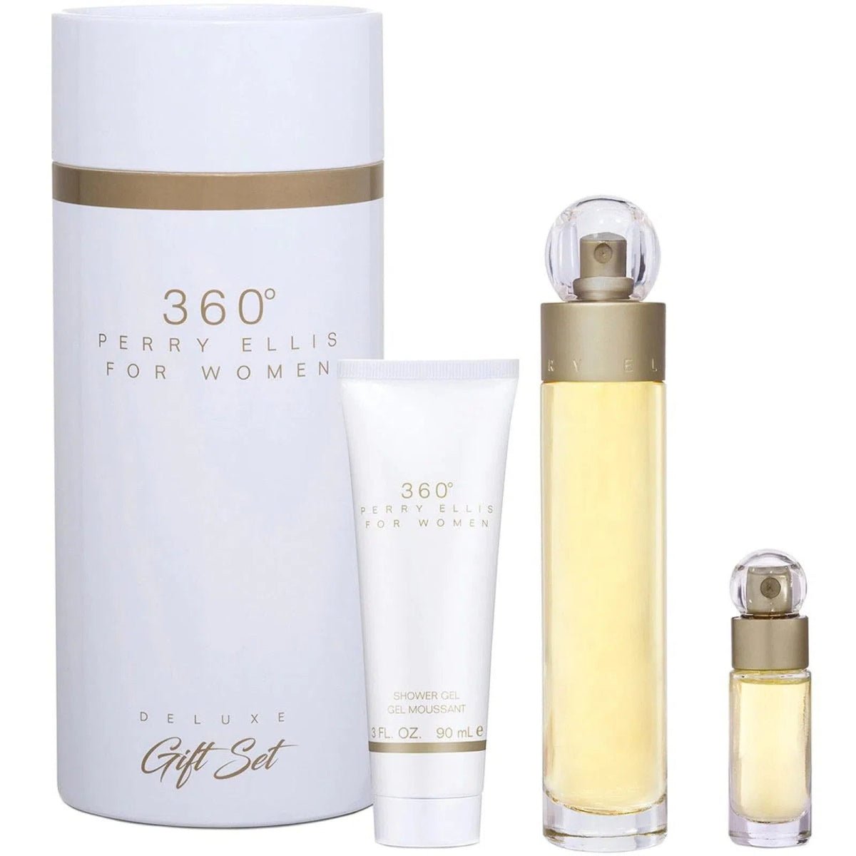 Estuche Perry Ellis 360 Women EDT (W) / 3 Pc SP 100 ml; SG 90 ml; SP 7.5 ml - 1 - Privé Perfumes Honduras