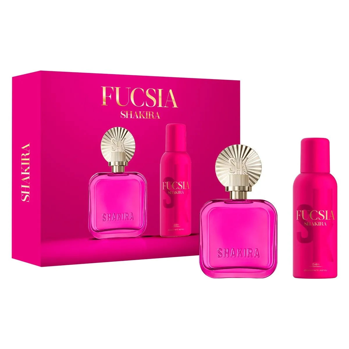 Estuche Shakira Fucsia EDP (W) / 2 Pc SP 80 ml; Deo 150 ml - 2 - Privé Perfumes Honduras