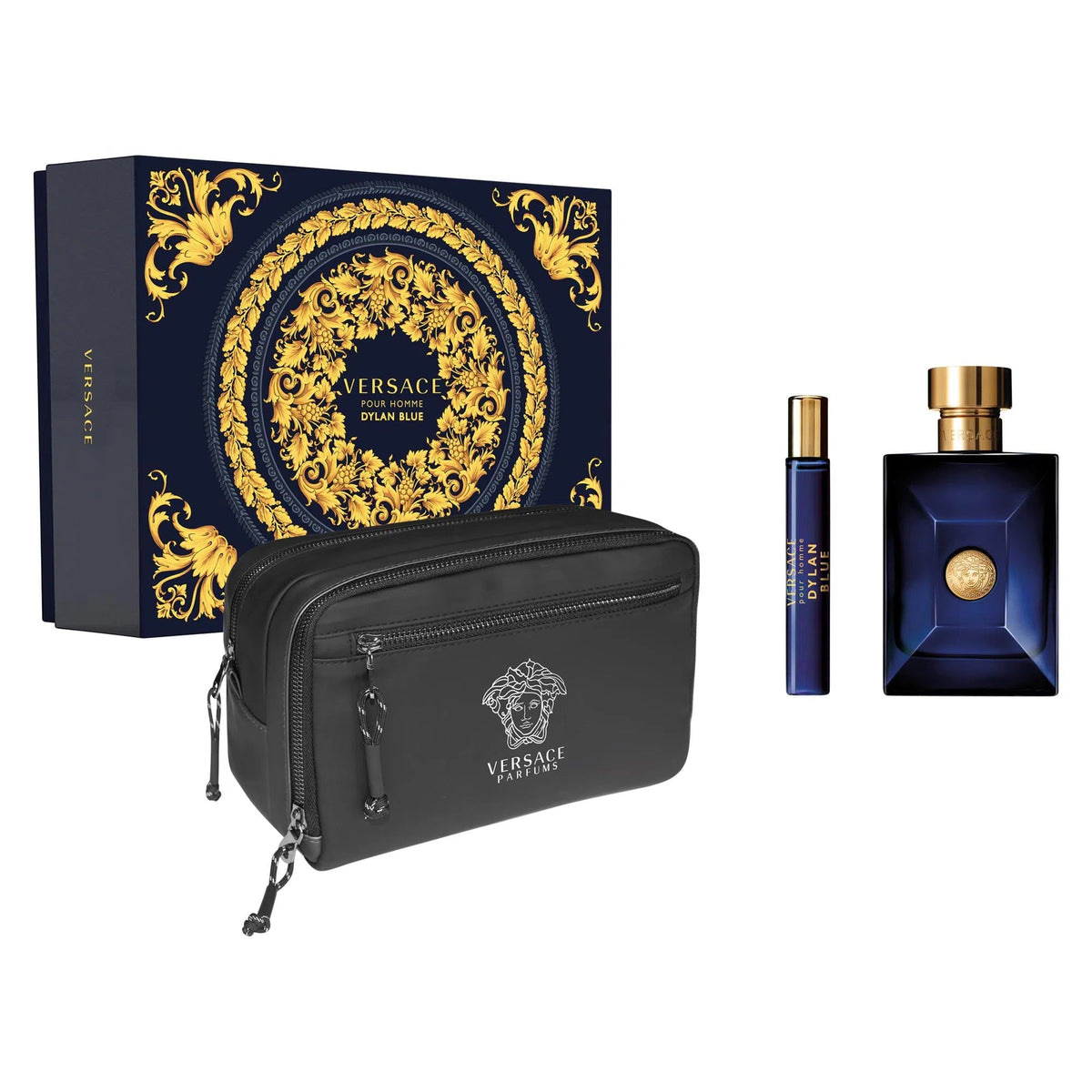 Estuche Versace Dylan Blue EDT (M) / 3 Pc SP 100 ml; SP 10 ml; Trousse - 1 - Privé Perfumes Honduras