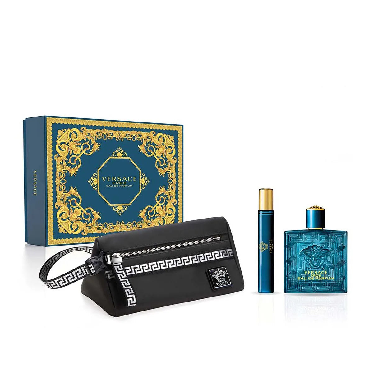 Estuche Versace Eros EDP (M) / 3 Pc SP 100 ml; SP 10 ml; Pouch - 2 - Privé Perfumes Honduras
