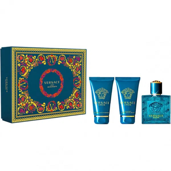 Estuche Versace Eros EDT (M) / 3 Pc SP 50ml; SG 50ml; ASB 50ml - 1 - Privé Perfumes Honduras