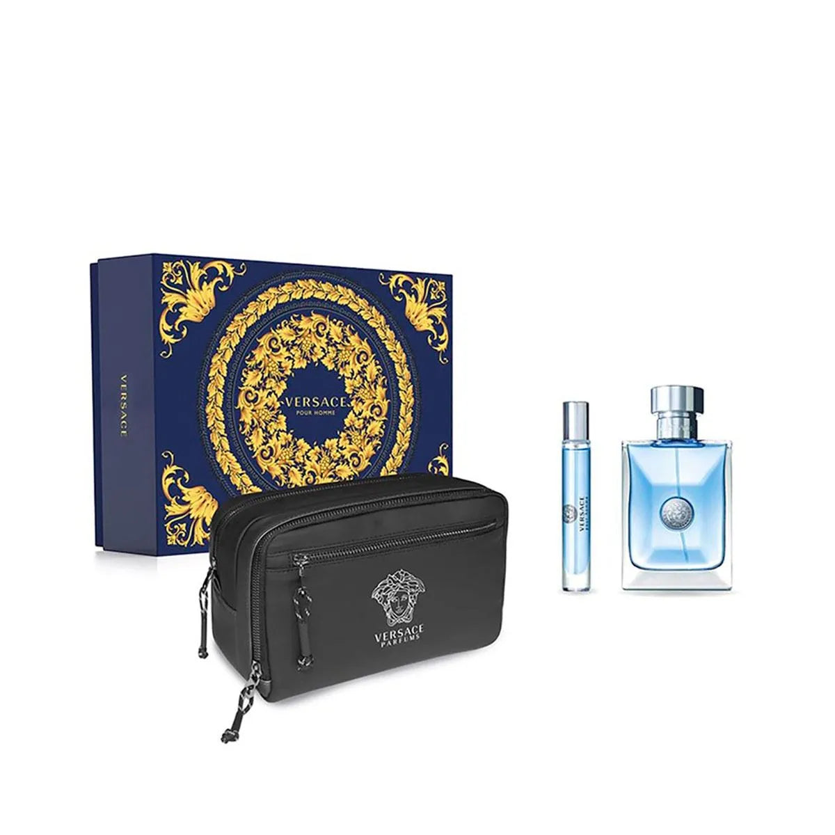 Estuche Versace Pour Homme EDT (M) / 3 Pc SP 100 ml; SP 10 ml; Trousse - 2 - Privé Perfumes Honduras