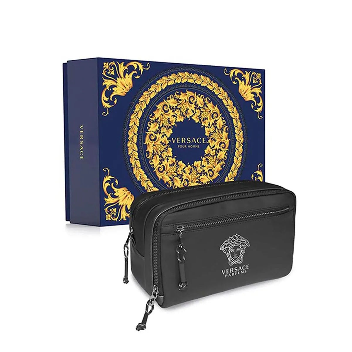 Estuche Versace Pour Homme EDT (M) / 3 Pc SP 100 ml; SP 10 ml; Trousse - 3 - Privé Perfumes Honduras