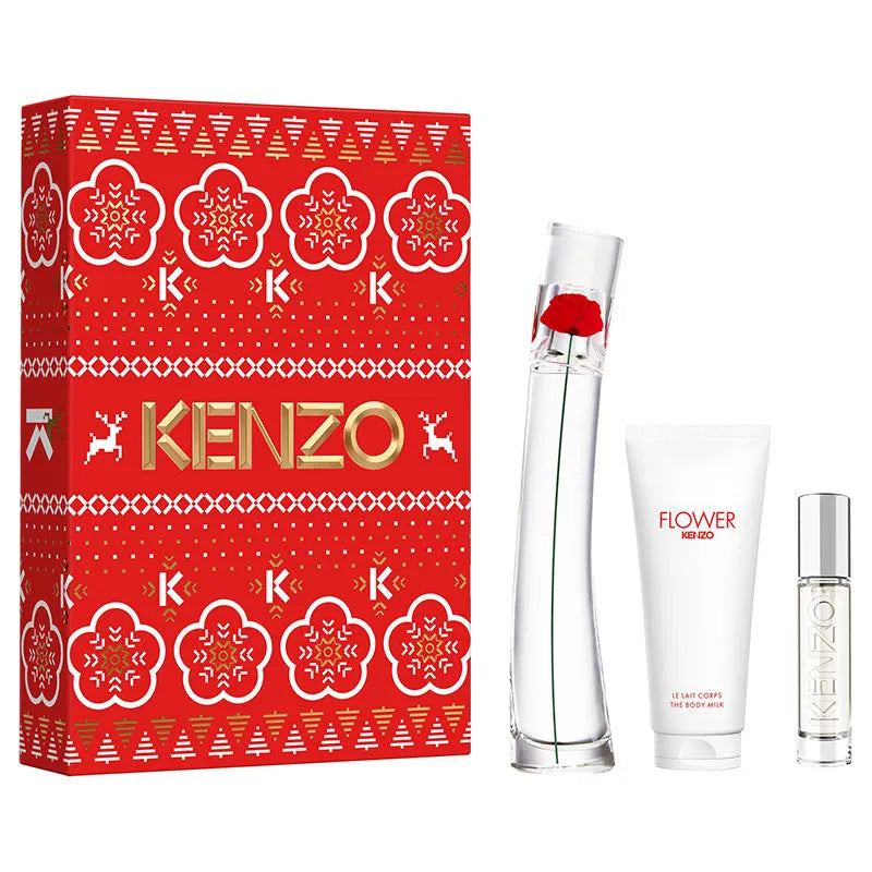 Estuche Kenzo Flower EDP (W) / 3 Pc SP 50 ml; BL 75 ml; SP 10 ml - 1 - Privé Perfumes Honduras